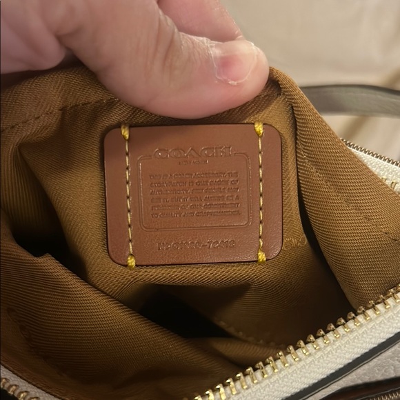 Coach Men's Tan and White Messenger Bag - Picture 4 of 8